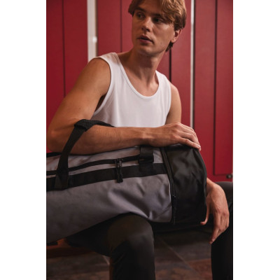 Tubular sports bag with separate shoe compartment